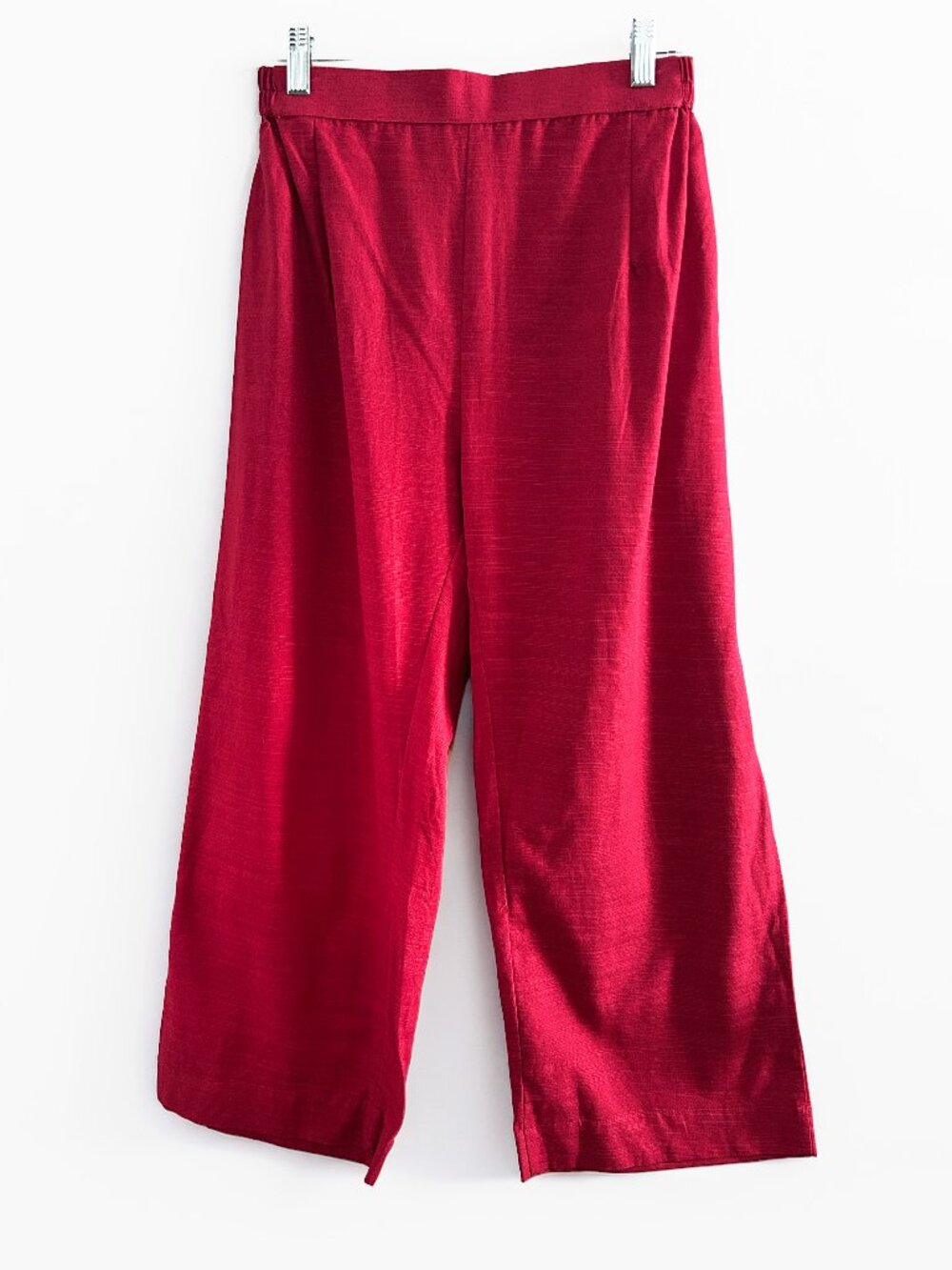 Sana Safinaz Cranberry 100% Cotton Pull-On Pants Women's Medium Relaxed Casual